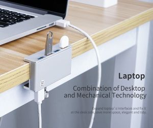 Orico USB 3.0 HUB Clip Type 4 port -  Aluminum - MH4PU-SV