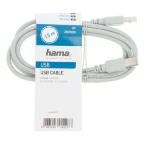 Cablu HAMA 200900 USB-A tată - USB-B tată, 1,5 m