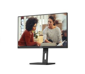 Монитор AOC 24E3QAF, 23.8" IPS WLED, 1920x1080@75Hz, 4ms GtG, 300cd m/2, 1000:1, 20M:1 DCR, Adaptive Sync, FlickerFree, Low Blue Light, 2Wx2, Tilt, Height Adjust, Pivot, Swivel, D-SUB, HDMI, DP