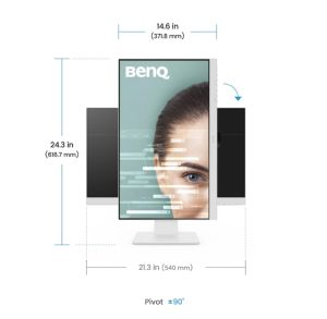 Монитор BenQ GW2486TC 24” IPS, FHD, 100Hz, 1920x1080, USB-C 65W, DP1.2x1, HDMI1.4x1, DP out, Speaker 2Wx2, Height Adjustable Stand, coding mode