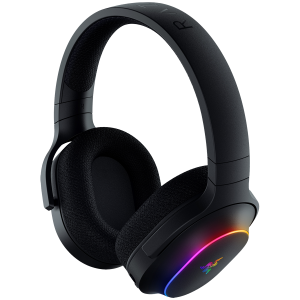 Razer Barracuda X Chroma, Gaming Headset, Black, Oval Ear Cushions, 2.4 GHz Wireless / Bluetooth, Breathable Fabric with Memory Foam Cushions, Detachable Razer™ HyperClear Cardioid Mic, 7.1 Surround sound: Only available on Windows 10 64-bit (or higher)