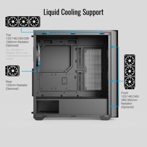 AeroCool Case ATX - D502A Black, Addressable RGB