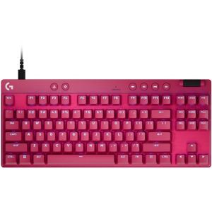 Геймърска механична клавиатура Logitech G Pro X RAPID TKL Magenta - Tactile Switch