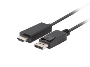 Кабел Lanberg display port (M) V1.1 -> HDMI (M) cable 3m, black