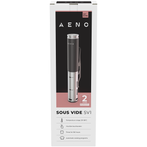 AENO Sous Vide SV1: 1200W, 4 Automatic programs, Temperature adjustment, Timer,  Touch screen, LCD-display, IPX7 Water Proof