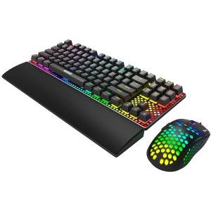 Marvo Геймърски комплект Gaming COMBO CM373 Blue Switches 2-in-1 - Mechanical Keyboard TKL, Mouse