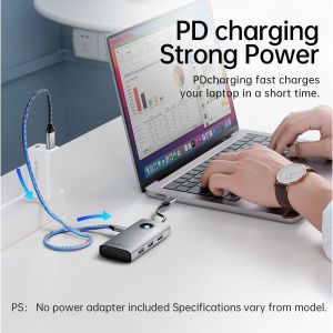 Orico докинг станция Docking Station Type-C Power Distribution 60w - PW11-5P-GY-EP - HDMI, USB3.0 x1, USB2.0 x1