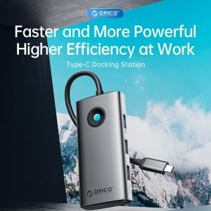 Orico докинг станция Docking Station Type-C Power Distribution 60w - PW11-5P-GY-EP - HDMI, USB3.0 x1, USB2.0 x1