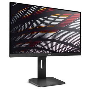 Monitor AOC 24P1, 23.8" Wide IPS LED, 5 ms, 1000:1, 50M:1 DCR, 250 cd/m2, FHD 1920x1080@60Hz, FlickerFree, Low Blue Light, Tilt, Height Adjust, Pivot, Swivel, USB, D -Sub, DVI, HDMI, DP, Headphone Out, 2Wx2, Black