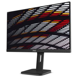 Monitor AOC 24P1, 23.8" Wide IPS LED, 5 ms, 1000:1, 50M:1 DCR, 250 cd/m2, FHD 1920x1080@60Hz, FlickerFree, Lumină albastră scăzută, Înclinare, Ajustare înălțime, Pivotare, pivotare, USB -Sub, DVI, HDMI, DP, Ieșire căști, 2Wx2, Negru