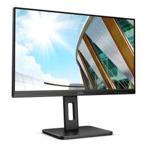 Monitor AOC Q24P2Q, 23.8" IPS WLED, 2560x1440@75Hz, 4ms GtG, 250cd m/2, 1000:1, DCR 50M:1, FlickerFree, Low Blue Light, 2Wx2, Tilt, Height Adjust, Pivot, Swivel, D-SUB , HDMI, DP, USB hub