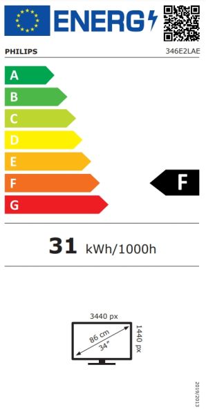 Монитор Philips 346E2LAE, 34" VA WLED, 3440x1440@100Hz, 4ms GtG, 1ms MPRT, 300cd m/2, 3000:1, Mega Infinity DCR, Adaptive Sync, FlickerFree, Low Blue Light, 3Wx2, Tilt, Height Adjust, HDMI, DP, USB Hub