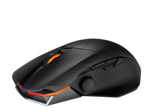 Мишка Asus ROG Chakram X Origin Gaming Mouse, Tri-mode connectivity (2.4GHz RF, Bluetooth, Wired), 36000 DPI sensor, 11 programmable buttons, Detachable joystick, Paracord cable, Black