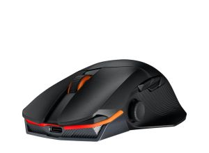 Мишка Asus ROG Chakram X Origin Gaming Mouse, Tri-mode connectivity (2.4GHz RF, Bluetooth, Wired), 36000 DPI sensor, 11 programmable buttons, Detachable joystick, Paracord cable, Black