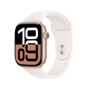 Часовник Apple Watch S10 GPS 42mm Rose Gold Alu Case with Light Blush Sport Band - M/L