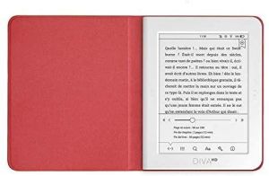 Калъф кожен BOOKEEN Classic, за eBook четец DIVA, 6 inch, магнит, Lily Pink