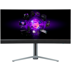 LORGAR 34MP1, UWQHD MiniLED Gaming Monitor Pro, 34'' (3440*1440) VA curved monitor, black/milky grey