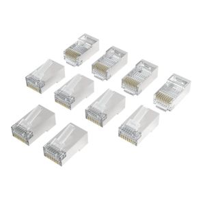 Hama Network Plug, CAT 6a, 10 Gbit/s, Shielded, 10 Pcs