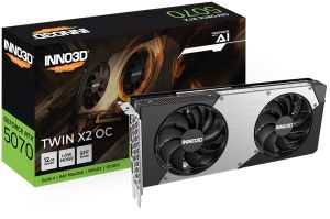 Видео карта Inno3D GeForce RTX 5070 12GB GDDR7 Twin X2 OC