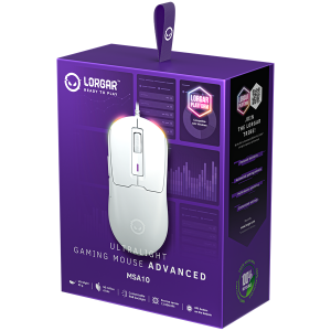 LORGAR MSA10, Ultralight Wired Gaming Mouse Advanced, white