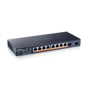 Комутатор ZyXEL XMG1915-10EP, 8-port 2.5GbE, 2 SFP+, 8 x PoE++ 130W Smart Switch, hybird mode, standalone or NebulaFlex Cloud