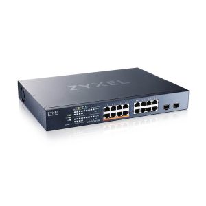 Комутатор ZyXEL XMG1915-18EP, 16-port 2.5GbE, 2 SFP+, 8 x PoE++ 180W  Smart Switch, hybird mode, standalone or NebulaFlex Cloud