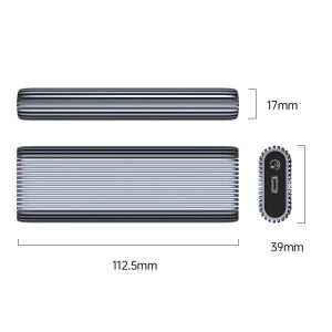 Orico Storage - Case - M.2 NVMe M-key 10 Gbps, Aluminium - AM2C3-G2-GY