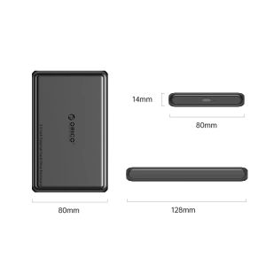 Orico външна кутия за диск Storage - Case - 2.5 inch USB-C/A Black - DDL25-C3-BK