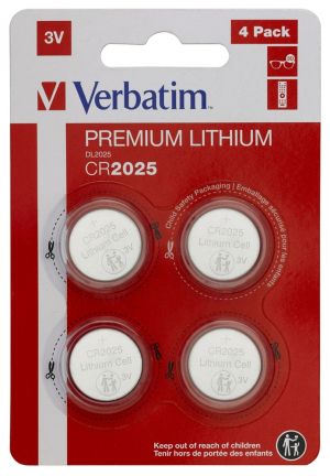 Baterie Verbatim BATERIE LITIU CR2025 3V 4 PACK