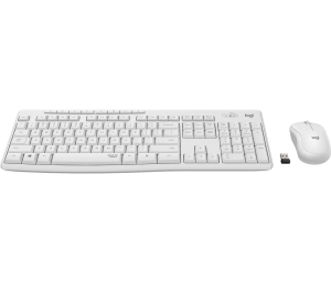 Set tastatură și mouse fără fir Logitech MK295, alb
