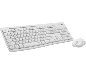 Set tastatură și mouse fără fir Logitech MK295, alb