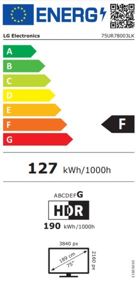 TV LG 75UR78003LK, 75" 4K UltraHD TV 4K (3840 x 2160), DVB-T2/C/S2, webOS 23 Smart TV, ThinQ AI, a5 AI Processor 4K Gen6, WiFi, HDR10 pro, HLG, ALLM/HGiG, 4K Upscaling, AI Sound, Voice Controll, HDMI eARC, CI, LAN, USB, Bluetooth, 2 Pole Stand, Bla