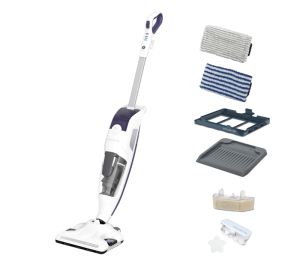 Парочистачка Rowenta RY7731WH, CLEAN&STEAM REVOLUTION GREY,Microfiber pads 1 'All floors' & 1'Hard Spot', Water filtration cartridge x2, Essential oilchips x10, Carpetglider