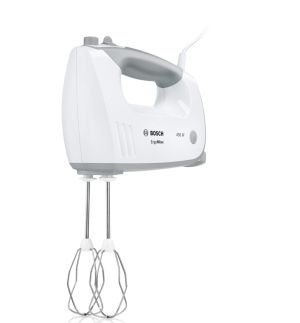 Миксер Bosch MFQ36460, Hand mixer, 450 W, White, includes bowl and stand