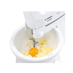 Mixer Bosch MFQ36460, Hand mixer, 450 W, White, includes bowl and stand