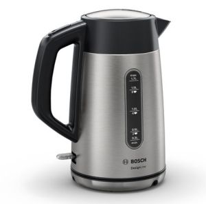 Electric kettle Bosch TWK4P440, Kettle, DesignLine, 2000-2400 W, 1.7 l, OneCup function, Stainless steel