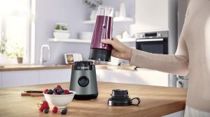 Блендер Bosch MMB2111S, Blender VitaPower Series 2, 0,6 L, 450 W, ToGo bottle from Tritan, Grey