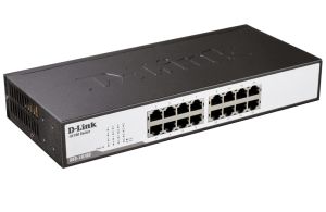 Switch D-Link 16-Port 10/100Mbps Fast Ethernet Unmanaged Switch, rack mountable