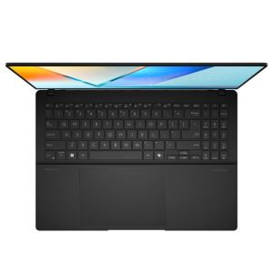 Лаптоп Asus Vivobook S M5606KA-RI073,AMD KRACKAN-8C/BGA,16 "OLED WQXGA+(WQ+) 2880X1800 16:10 Bend+400nits(HDR) Glare120 Hz,24GB LPDDR5X (on BD),1TB SSD,Backlit Chiclet Keyboard 1-Zone RGB with Num-key, No OS,Neutral Black, AI PC +Backpack