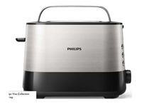 PHILIPS Viva Collection Toaster HD2635/90 2 wide slots black