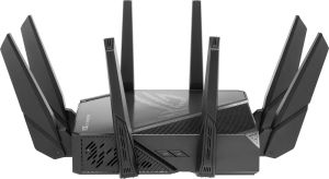 Рутер Asus Gaming Wireless Router,ROG Rapture GT-AX11000 Pro, AX11000, Tri-Band, Quad-Core 2.0GHz CPU, 256MB/1GB Flash/RAM, 10G port, AiProtection Pro, Adaptive QoS, VPN Fusion, IPTV, OFDMA, MU-MIMO, Beamforming, Link Aggregation, Port forwarding, AiMesh,